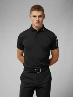 J.Lindeberg J. Lindeberg Tour Tech Slim Fit Black Polo -Golf Sales Shop 50042624 Black 009999 003 ProductLarge scaled 1