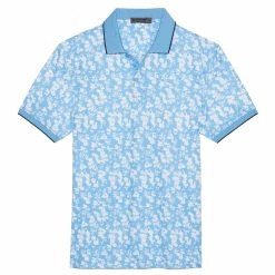 GFORE G/Fore Cutout Floral Cielo Polo