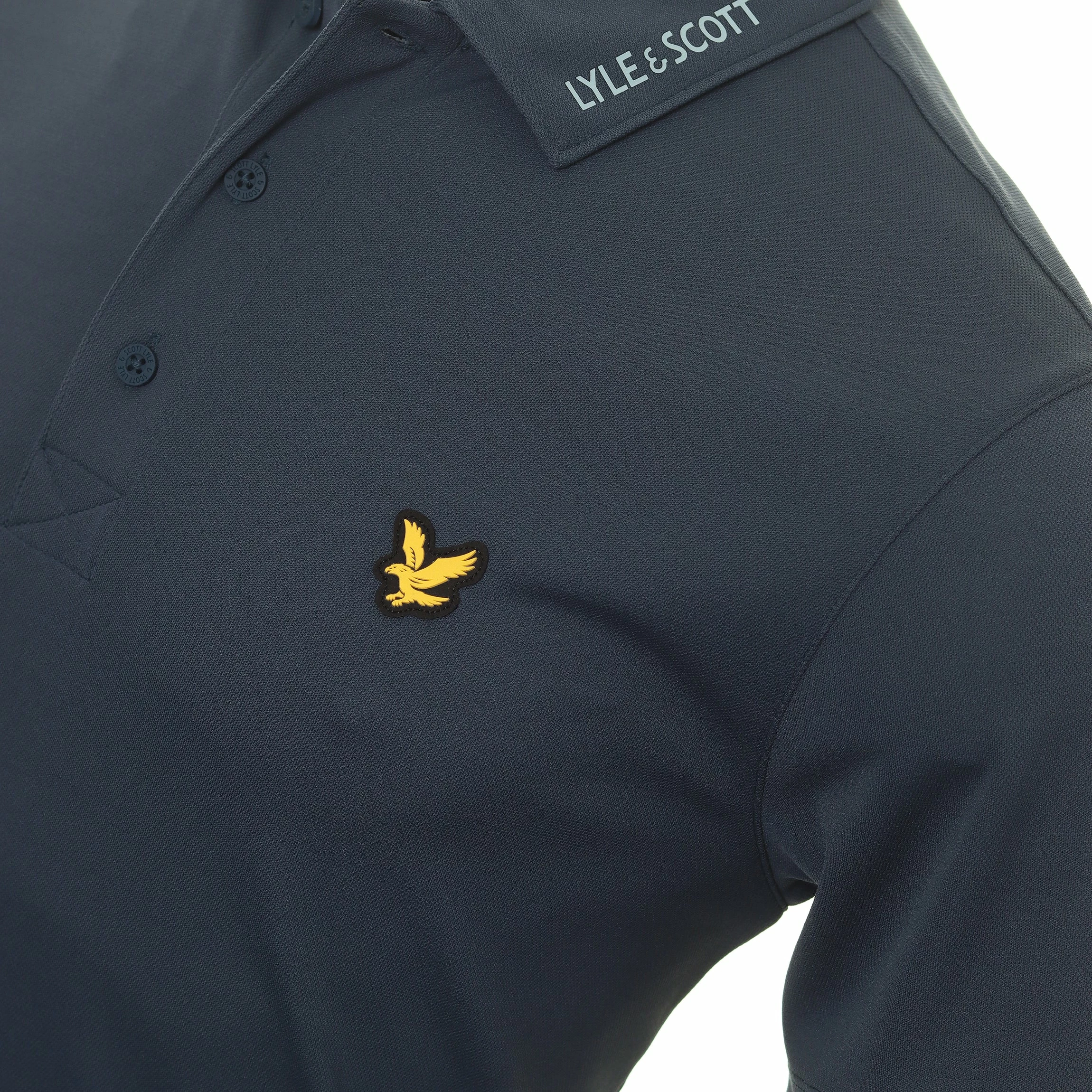 Lyle & Scott Tech Collar Logo Light Navy Polo Shirt 5 Lyle & Scott Tech Collar Logo Light Navy Polo Shirt - Bilde 3