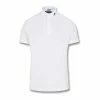 J.Lindeberg J. Lindeberg Tour Tech Slim Fit White Polo -Golf Sales Shop aartgs