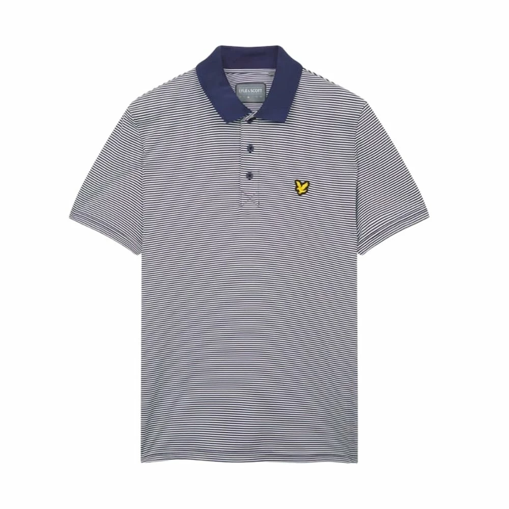 Lyle & Scott Microstripe Acid Blue Polo Golf Shirt 3 Lyle & Scott Microstripe Acid Blue Polo Golf Shirt