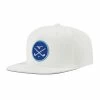 Mizuno Crossed Clubs Snapback White Cap