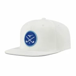 Mizuno Crossed Clubs Snapback White Cap