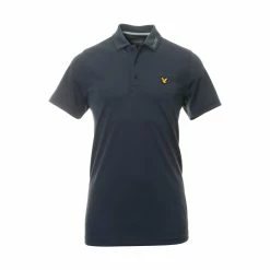 Lyle & Scott Tech Collar Logo Light Navy Polo Shirt
