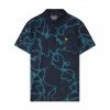 Lyle & Scott Contour Azure/Dark Navy Polo Shirt 2 Lyle & Scott Contour Azure/Dark Navy Polo Shirt -Golf Sales Shop gjhdjghd