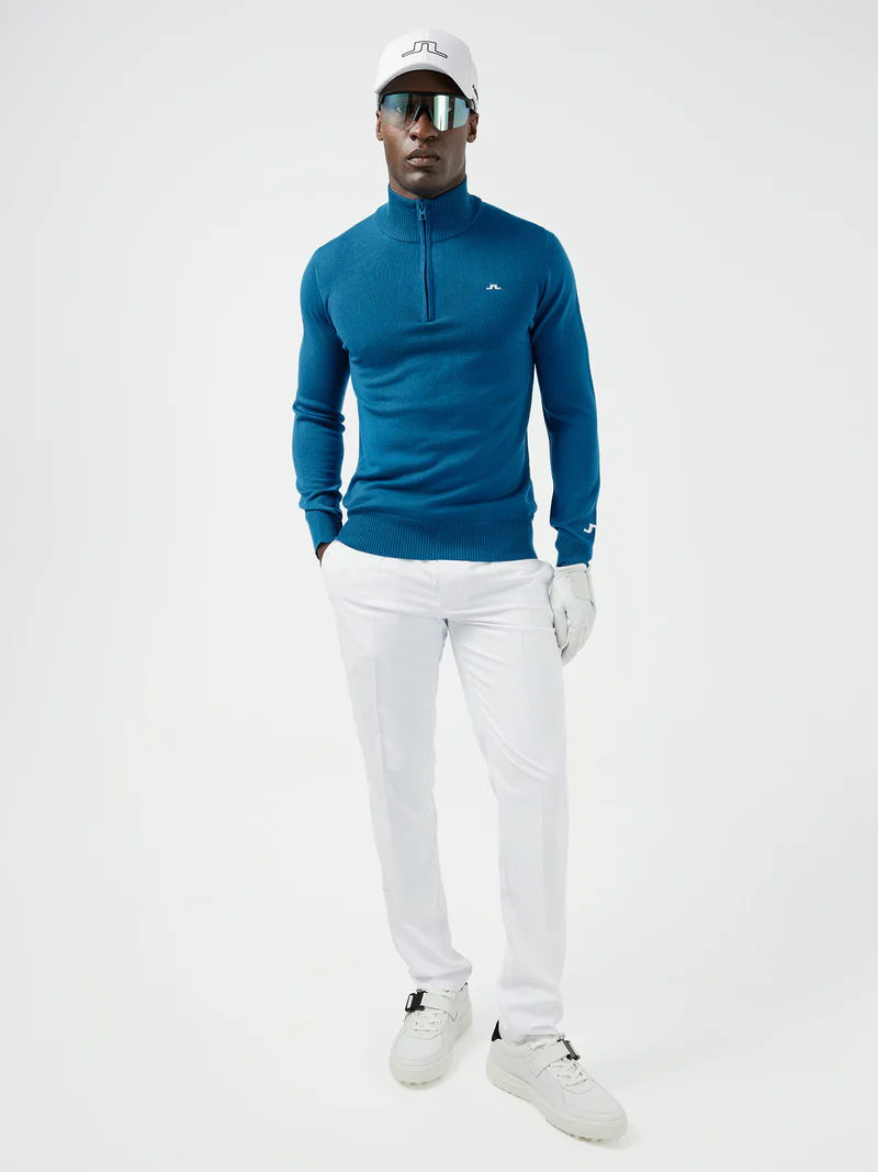J.Lindeberg J. Lindeberg Kian Zipped Golf Sweater Moroccan Blue 6 J.Lindeberg J. Lindeberg Kian Zipped Golf Sweater Moroccan Blue - Bilde 4