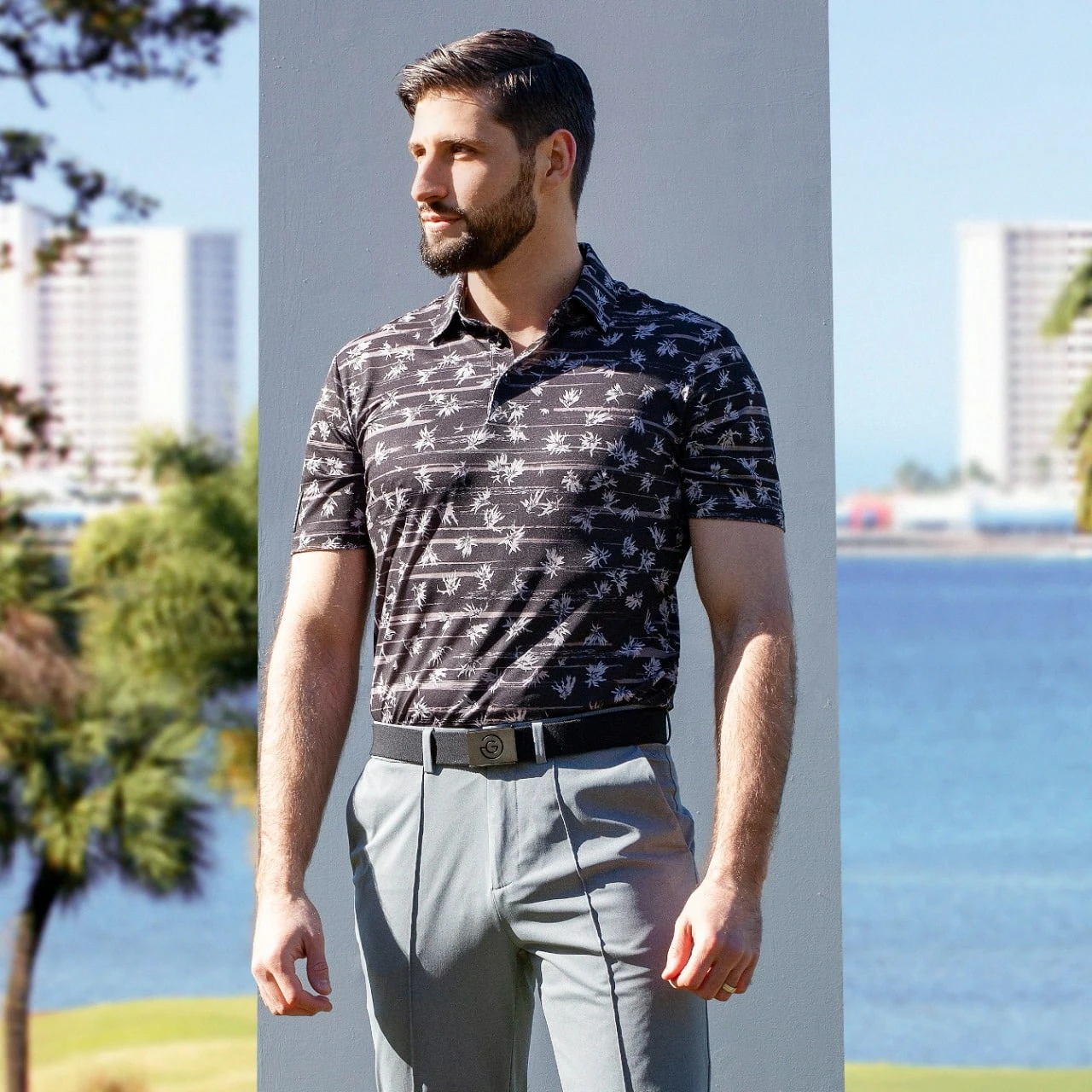 Galvin Green Malik Black/Sharkskin Golf Shirt 6 Galvin Green Malik Black/Sharkskin Golf Shirt - Bilde 4