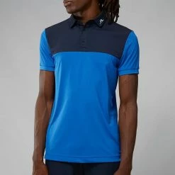 J.Lindeberg J. Lindeberg Jeff Nautical Blue Polo Shirt -Golf Sales Shop j lindeberg golf shirt jeff polo aw22 03b
