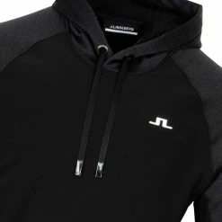 J.Lindeberg Kent Golf Hoodie Black Melange -Golf Sales Shop jlindebergss22 kent golf hood black melange 3