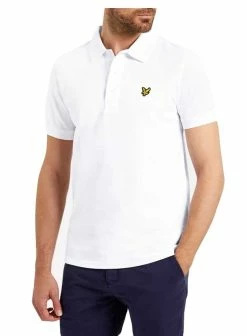 Lyle & Scott Jacquard Polo Shirt White -Golf Sales Shop lyle scott polo shirt white p5055 7672 zoom